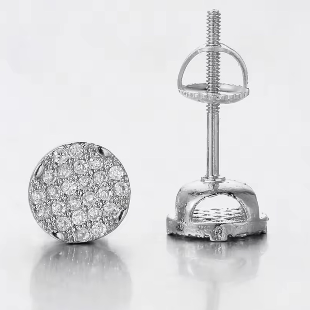 18k 0.40ct Pave Studs